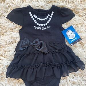 Gerber Elegant Black Baby Dress with Bow